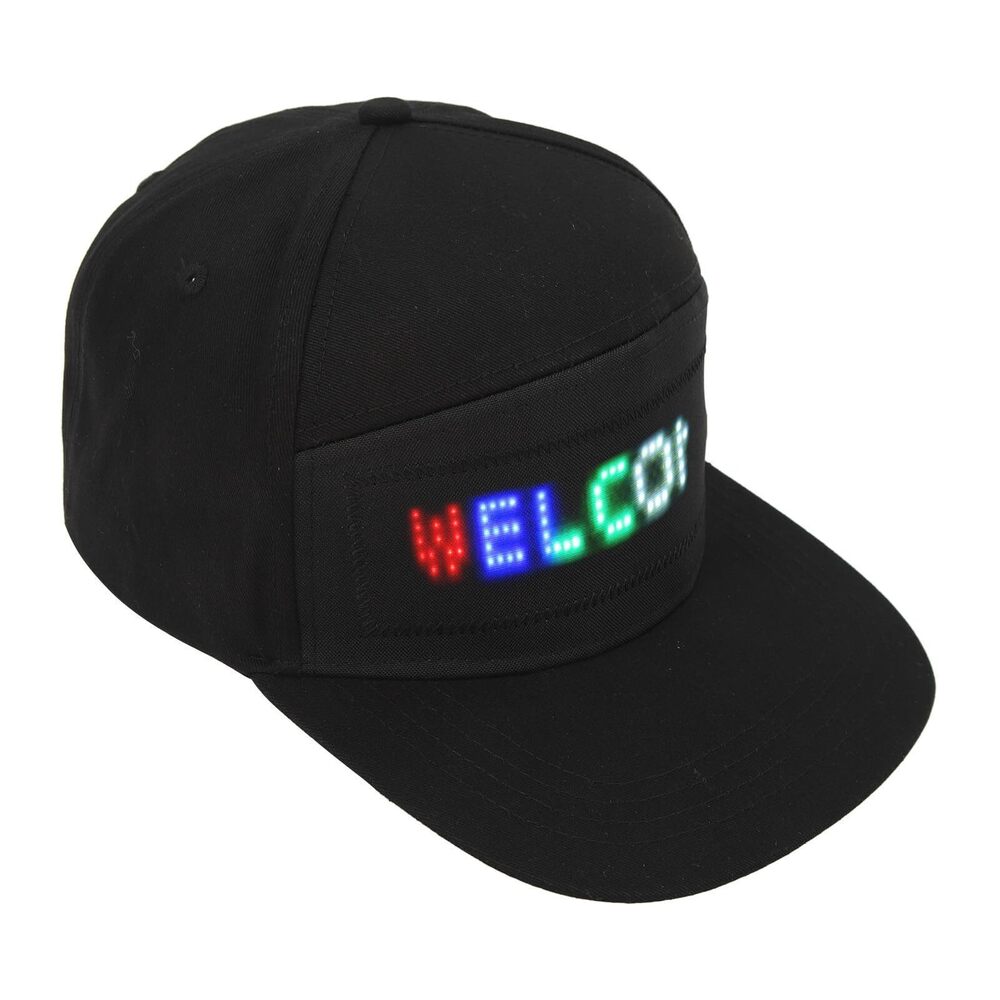 8569 LED Smart Hat, Stylish Detachable Display APP Editable LED Smart